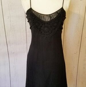 EXPRESS Elegant Black Dress with Crochet Detail Size 8